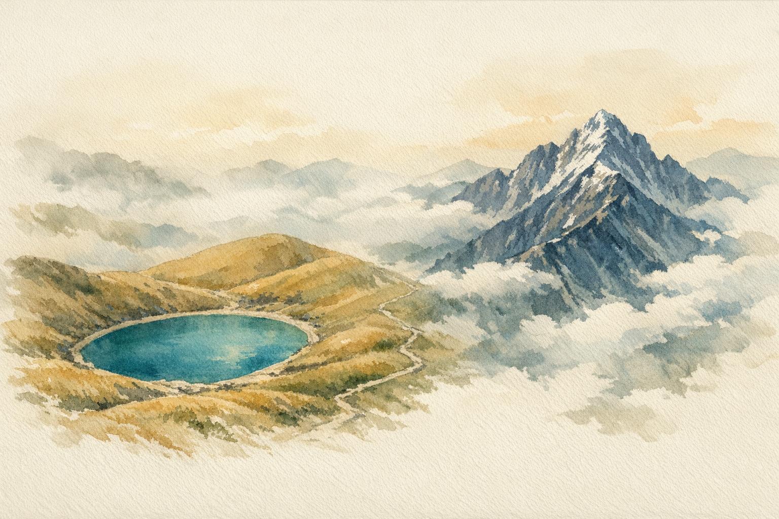 嘉明湖與玉山主峰路線示意